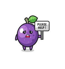 cute passion fruit hold the please help banner
