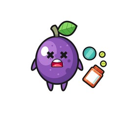 illustration of overdose passion fruit character