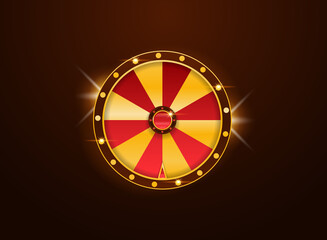 glossy golden red luxury lucky spin wheel roulette - obrazy, fototapety, plakaty