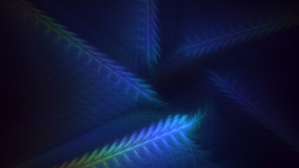 Obraz premium 3D rendering abstract multicolor fractal light background