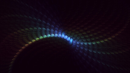 3D rendering abstract colorful fractal light background