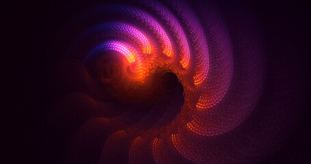 3D rendering abstract colorful fractal light background