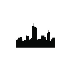 Naklejka premium silhouette building logo