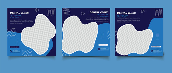 Dentist and dental care social media banner template