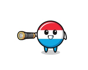 luxembourg mascot holding flashlight