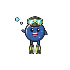 the new zealand diver cartoon character