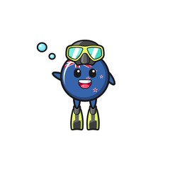 the new zealand diver cartoon character