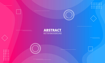 Abstract colorful geometric background. Liquid blue and pink color gradient background design. Vector illustration