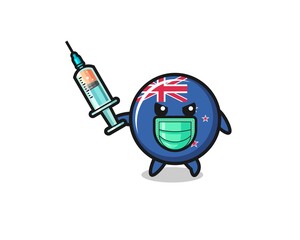 illustration of the new zealand to fight the virus
