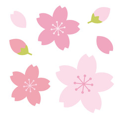 Obraz na płótnie Canvas 桜のモチーフセット