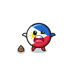 philippines flag earth surprised to meet poop