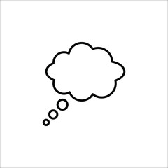 Think bubble icon. Trendy think bubble in flat style. Modern template for social network and label on white background