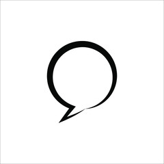 Think bubble icon. Trendy think bubble in flat style. Modern template for social network and label on white background