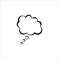 Think bubble icon. Trendy think bubble in flat style. Modern template for social network and label on white background