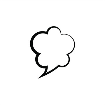 Think bubble icon. Trendy think bubble in flat style. Modern template for social network and label on white background