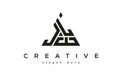 JLE creative tringle three letters logo design