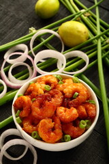 Delicious homemade fresh prawns and shrimps fry. Goan seafood recipes.