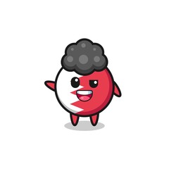 bahrain flag character as the afro boy