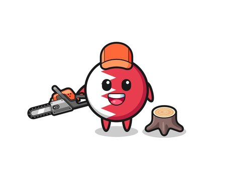 recommend clip art: bahrain flag lumberjack character holding a chainsaw