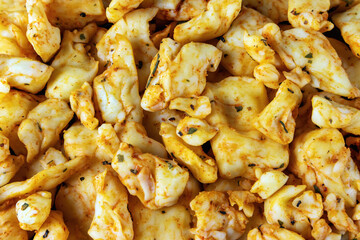 Spicy pieces of cheddar cheese
