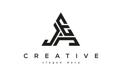 JEJ creative tringle three letters logo design - obrazy, fototapety, plakaty