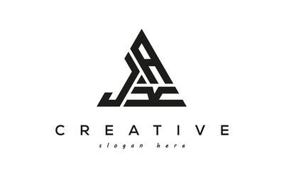 JAK creative tringle three letters logo design - obrazy, fototapety, plakaty