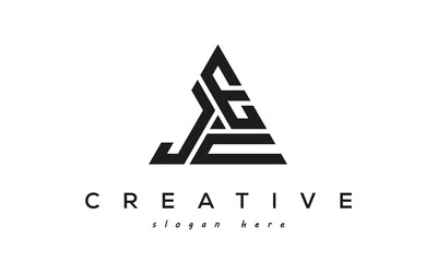 JEN creative tringle three letters logo design - obrazy, fototapety, plakaty