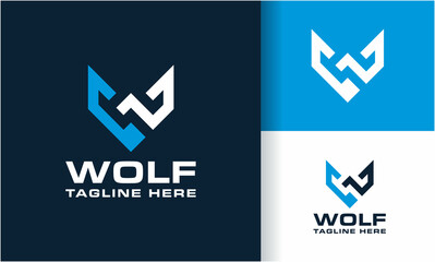 geometric wolf logo