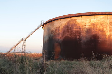 Oil tank and oil pipelines wallpaper