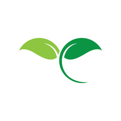 Logos of green Tree leaf ecology