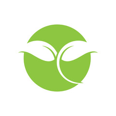 Logos of green Tree leaf ecology