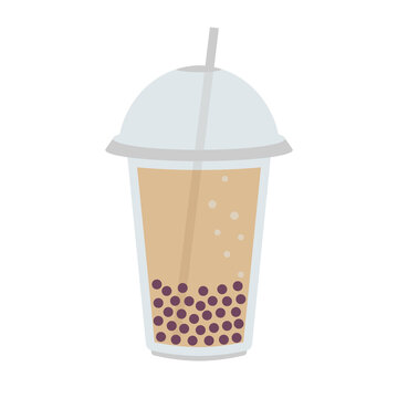 Bubble Tea. Vector Illustration. Graphic for Photographic Print, Sticker, Poster, Bar-Restaurant Menu, Recipe, Packaging, Party Invitations, Tags, Advertisement, Icon