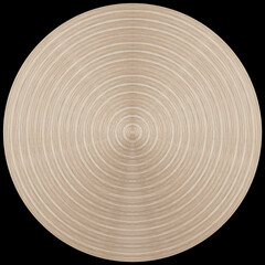 Fototapeta na wymiar Table bois circulaire , fond noir