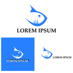 Fish logo template. Creative vector symbol