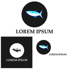 Fish logo template. Creative vector symbol