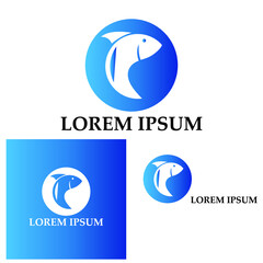 Fish logo template. Creative vector symbol