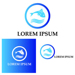 Fish logo template. Creative vector symbol