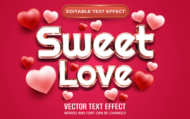 Sweet love editable text effect
