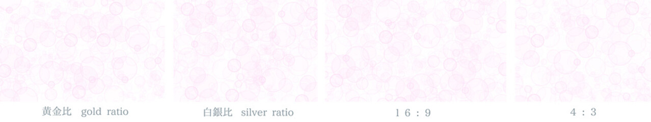 ピンク色水玉模様ドット柄テクスチャ背景壁紙素材セット【黄金比・白銀比・16:9・4:3】