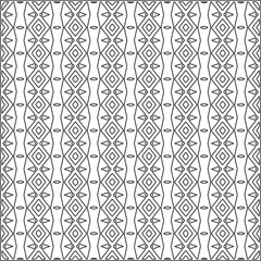  Vector ethnic pattern with symmetrical elements . Repeating geometric tiles from striped elements.Monochrome texture.Black and white pattern for wallpapers and backgrounds.