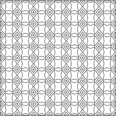  Vector ethnic pattern with symmetrical elements . Repeating geometric tiles from striped elements.Monochrome texture.Black and white pattern for wallpapers and backgrounds.