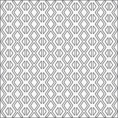  Vector ethnic pattern with symmetrical elements . Repeating geometric tiles from striped elements.Monochrome texture.Black and white pattern for wallpapers and backgrounds.