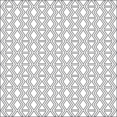  Vector ethnic pattern with symmetrical elements . Repeating geometric tiles from striped elements.Monochrome texture.Black and white pattern for wallpapers and backgrounds.