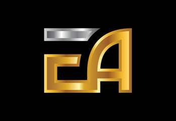 Initial Letter E A Logo Design Vector. Graphic Alphabet Symbol For Corporate Business Identity