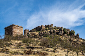 Ancient medieval castle in Feria. Extremadura. Spain.