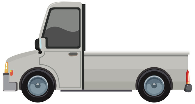 Isolated truck pickup car in cartoob style