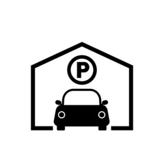 Parking garage icon isolated on white background 