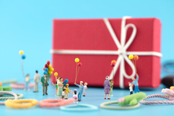 After the children playing in Miniature Creative Children's Day receive gifts