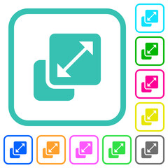 Resize element solid vivid colored flat icons