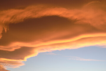 Sky light after sunset. orange background, texture